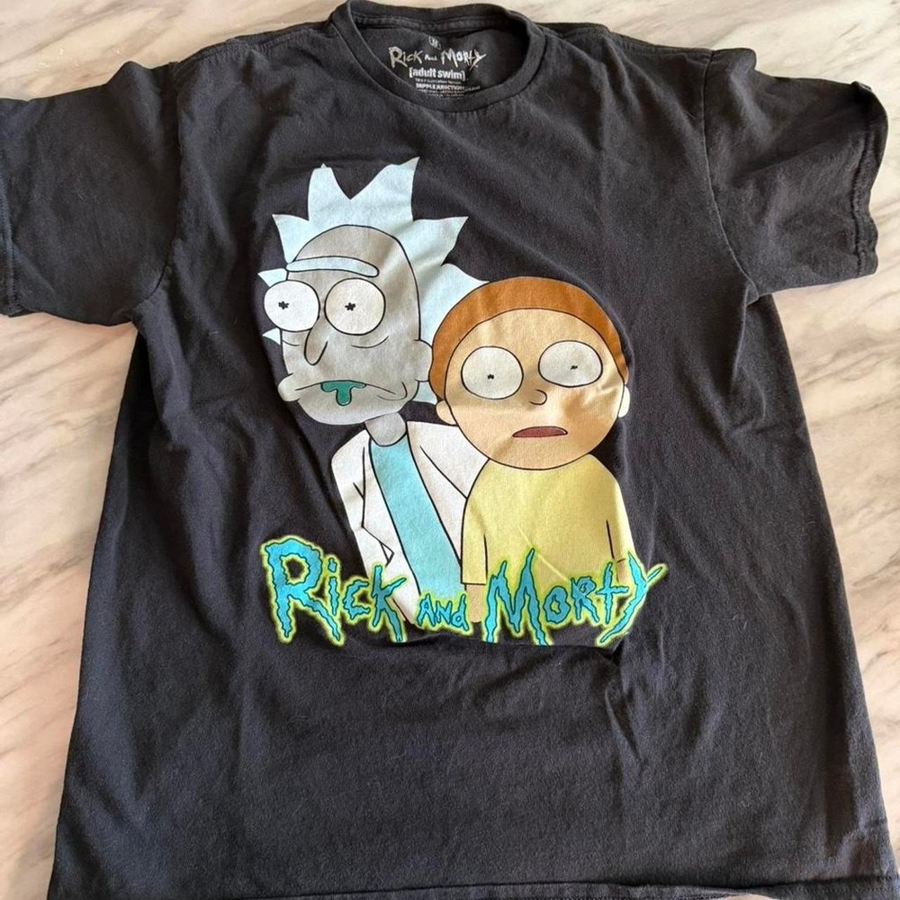 Rick and Morty black cotton t-shirt